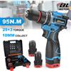Gisam Trapano Elettrico Brushless Gisam 95NM 25+3 con Torque, Avvitatore Elettrico Portatile con Mandrino a Cricchetto in Metallo, Trapano a Batteria, Utensili Elettrici Fai-da-te