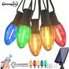 Grensk 24V LED Solar C7 LED Luce natalizia per esterni Fragola Luci multicolori per albero di Natale Vacanza Patio Arbor Decor