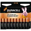 DURACELL Batterie DURACELL Power Boost LR06 AA - Blister da 18 unità | Fino al 100% di potenza in più