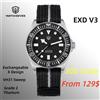 Watchdives EXD 40 Orologio al quarzo in titanio VH31 con cristallo di zaffiro e lunetta in ceramica BGW9 Lume 200M Orologio subacqueo