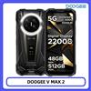 DOOGEE V Max 2 Telefono Rugged 6.78" FHD+ 120Hz 22000mAh/120W 48GB+512GB Dimensity 8300 200MP+20MP Visione Notturna Luce da Campeggio Smartphone Android 16