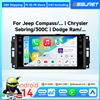 OSSURET Autoradio Wireless 7" con Carplay e Android Auto per JEEP COMPASS, PATRIOT, GRAND CHEROKEE, WRANGLER, DODGE JOURNEY, CHRYSLER 300C, GPS Audio, Schermo Unità Principale 7862