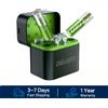 NONE Batterie Ricaricabili AA al Litio, Confezione da 8 con Caricabatterie Rapido 2,5H, Batterie al Litio AA ad alta Capacità da 1,5V 3600mWh, con 2000 Tempi di Ciclo
