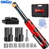 DWiusty Chiave Elettrica ad Angolo Retto Senza Fili DWiusty 450 RPM, Chiave a Cricchetto da 3/8 Pollici per Smontaggio Dadi, Strumento per Manutenzione Auto con 2 Batterie