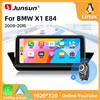 Junsun Autoradio Junsun con sistema Linux, Wireless Carplay e Android Auto per BMW X1 E84 2009-2015 CIC iDrive, unità principale touchscreen, lettore multimediale con YouTube online, navigatore GPS, sistemi