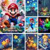 Potdemiel M-Mario & B-Bros 5D Diamond Painting Cartoon Plumber DIY Diamond Embroidery Poster di giochi popolari Decorazione da parete per la casa Regalo per bambini