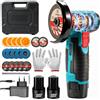 Smerigliatrice Angolare Senza Fili, Utensile Elettrico per Levigatura, Batteria al Litio 12V Ricaricabile, Mini Smerigliatrice con Disco Lucidante, Guanti di Sicurezza, Scatola Portaoggetti