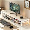NONE Supporto Multifunzionale in Ferro Battuto per Monitor con Cassetto Estraibile, Elegante Organizzatore da Scrivania per Laptop, Schermo TV, Casa e Ufficio