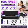 Avehrit Piattaforma Vibrante Bluetooth Portatile con Display LED, 200 Livelli di Intensità, Macchina Fitness per Tutto il Corpo, Fasce di Resistenza, Piattaforma per Esercizi Domestici per Bruciare Grassi,