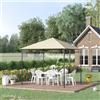 NONE Telo di ricambio per tenda da giardino, telo di ricambio per gazebo da giardino, poliestere, 180 g/m², 3x3 m, crema