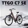Ttgo Bicicletta Elettrica TTGO C7 SE da Città con Ruote da 28 Pollici, Motore Centrale da 250W, Batteria da 36V 648Wh, 25 km/h, Telaio Deep Instep per Uomini e Donne