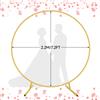 Vacclo Supporto ad arco circolare in metallo da 2,2 m per palloncini, struttura per sfondo matrimonio, supporto per fondale ad arco rotondo resistente per compleanni, baby shower, feste, decorazioni da