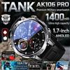 GUHUAVMI Nuovo Smartwatch Militare TANK 2026 con Batteria ad Alta Capacità 1400mAh, Impermeabile 10ATM, Display AMOLED da 1.7", Lampada LED per Attività all'Aperto, Orologio Sportivo da Uomo