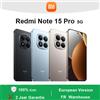 Xiaomi Redmi Note 15 Pro 5G Smartphone MediaTek Dimensity 7400-Ultra Display AMOLED da 6,83'' 120Hz Fotocamera Principale da 200MP Batteria da 6580 mAh (tipica) NFC