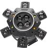 NONE Testa mobile a 6 bracci da 150W RGBW DMX512 per illuminazione scenica, effetto strobo Bee-Eye, attivazione sonora 540 ° Festa DJ in discoteca
