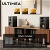 ULTIMEA Altoparlanti da Scaffale a Tre Vie da 5.25'', 70W RMS, Controllo tramite App, Tecnologia Edge Horn e BassMX, Subwoofer Home Theater, Auracast