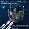 NONE 2026 Nuovo Amplificatore di Segnale WiFi Domestico Aggiornato 1200Mbps Potente con 6 Antenne, Amplificatore di Segnale ad Alta Velocità, Espansore WiFi Dual-Band a Lungo Raggio, Ripetitore Internet