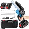 Mini motosega elettrica portatile da 6 pollici, mini motosega elettrica ricaricabile senza fili con batteria singola, taglialegna portatile per la potatura di rami di alberi da frutto in giardino e