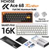 MCHOSE Tastiera MCHOSE Ace 68Turbo GT in Alluminio con Effetto Hall per Esports, Latenza RT 0.001-3.4mm, 0.06ms, Polling Rate 16K, Tastiera Magnetica
