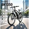 Headeer Bicicletta Elettrica per Adulti Headeer Bk1350, Pneumatici da 26 Pollici, Batteria 48V15Ah, Motore 500W, Velocità Massima 35 Km/H, Autonomia 60Km, Doppio Freno a Disco