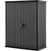Armadio da Esterno Keter Cortina Alto 140x73,6x170,4 cm in Evothech+ Grigio