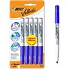 BIC Velleda 1741 Pennarelli per Lavagna Bianco Cancellabili a Secco, Punta Conica Media, Blu, Blister Formato Speciale di 5