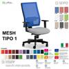 SEIPO MESH TIPO 1 MH0006 Poltrona schienale alto in rete braccioli Movimento sincronizzato "R4" SEIPO ECOPELLE D2