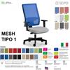 SEIPO MESH TIPO 1 MH0007 Poltrona schienale alto in rete braccioli Movimento sincro traslatore "Z" SEIPO TESSUTO V