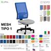 SEIPO MESH TIPO 1 MH0008 Poltrona schienale alto in rete Movimento sincronizzato "R2" SEIPO TESSUTO V
