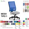 SEIPO MESH TIPO 1 MH0008 Poltrona schienale alto in rete Movimento sincronizzato "R2" SEIPO ECOPELLE D2