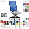 SEIPO MESH TIPO 1 MH0009 Poltrona schienale alto in rete Movimento sincronizzato "R4" SEIPO ECOPELLE D2