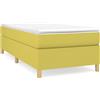 vidaXL Struttura letto a molle verde 80x200 cm in tessuto