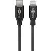 Goobay 100x Goobay 39445 Cavo di ricarica e sincronizzazione Lightning USB-C™, 1 m, nero, 1 m - Cavo MFi per Apple iPhone/iPad