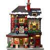 Lemax The Christmas Shoppe 65568 - Facciata Luminosa con Negozio di Natale e Libreria