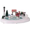 Lemax North Pole Skating Rink 14837 - Pista di Pattinaggio Animata con Babbo Natale