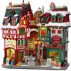 Lemax Christmas City 15739 - Facciata Natalizia Luminosa con Negozi di Giocattoli