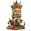 Lemax Christmas Time Countdown 65518 - Laboratorio di Babbo Natale Animato con Luci e Musica