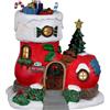 Lemax No. 3 Elf Lane 24017 - Casa a Forma di Calza Natalizia Luminosa Santa's Wonderland