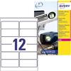 Avery L4776-20 Etichette in Poliestere, 12 Pezzi per Foglio, 20 Fogli, 99.1 x 42.3, Bianco