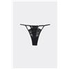Tezenis Perizoma Con Fianchetto Tanga Essential Details Donna Nero