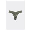 Tezenis Perizoma Sgambato In Pizzo Riciclato Donna Verde