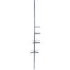 MSV Servizio Doccia telescopico Ripiani, Metallo, Argento, 25,5 x 250 x 32,5 cm