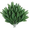Hananona 150 rami di pino artificiali, per decorazioni natalizie e fai da te, in cedro, accessori per ghirlande natalizie e decorazioni natalizie per la casa (150, verde)