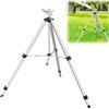 VASALAID Irrigatore a impatto resistente su base a treppiede, irrigatore a treppiede da 127 cm per cortile di grandi aree, extra alto, girevole a 360 gradi con ugello in ottone, acque fino a 25 m, gambe estese