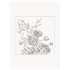 KEK Amsterdam Carta da parati in tessuto non tessuto Engraved Flowers - Grigio, Bianco