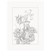 KEK Amsterdam Carta da parati in tessuto non tessuto Engraved Flowers - Grigio, Bianco