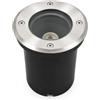 Partenopeautensili® Faretto segnapasso calpestabile 10W 230V Con attacco GU10 Impermeabile IP65 Per viali giardini (Rotondo, Senza Faretto)