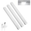 BEAZOOM Luce notturna a LED ricaricabile con sensore di movimento, per modalità a doppio colore, lampada per armadio, armadio, corridoio, facile da installare, luci magnetiche, 20 cm, confezione da 3