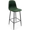 Yes SGABELLO BAR IRELIA VELLUTO VERDE SCURO - YES