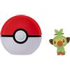 JAZWARES Pokémon Clip 'n' Go Action Figure Wave 21 Grookey & Poké Ball Jazwares